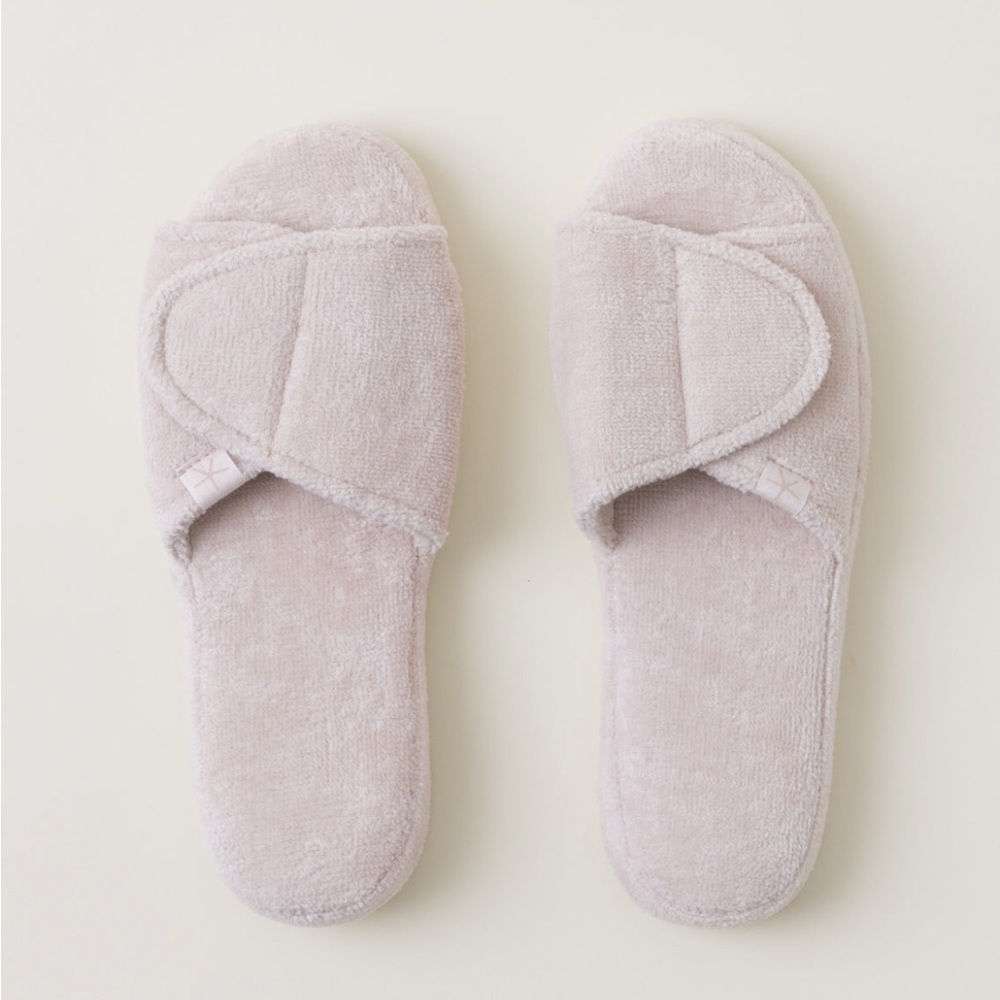 Barefoot Dreams Slippers Cozy Terry Spa Slippers in Pale Pink Size Small NWT